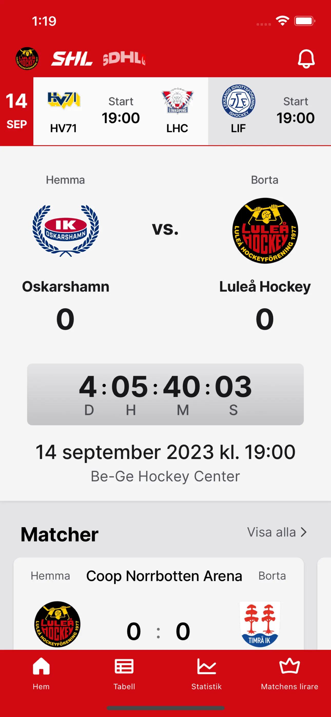 Luleå Hockey app screenshot 1