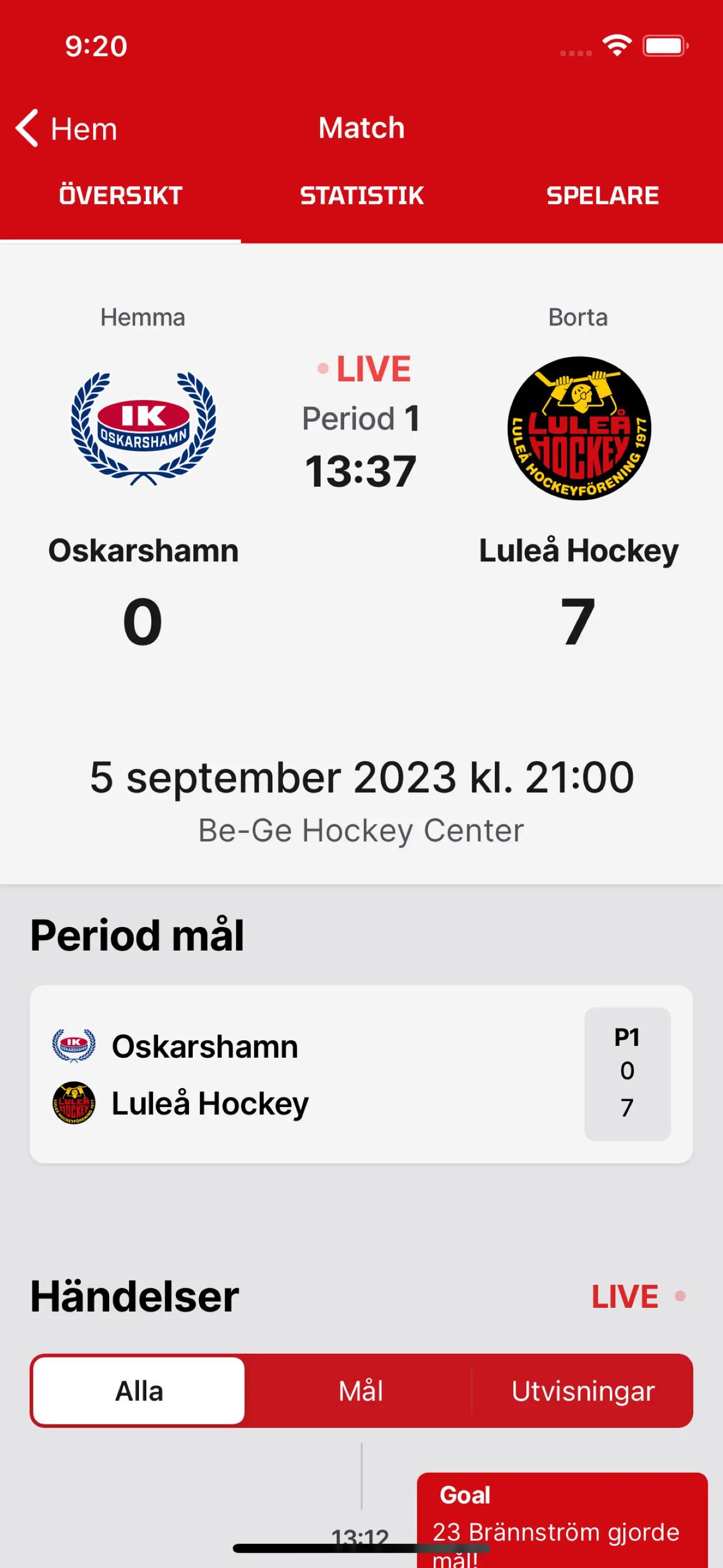 Luleå Hockey app screenshot 5
